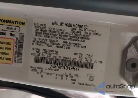 2014 Ford Fusion Energi Se Luxury from USA, damaged, VIN 3FA6P0PU1ER129649